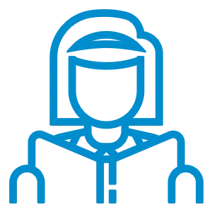 Icon eines Mädchens, das vorliest